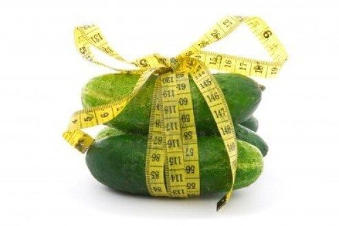 cucumbers are ideal for losing weight in a week