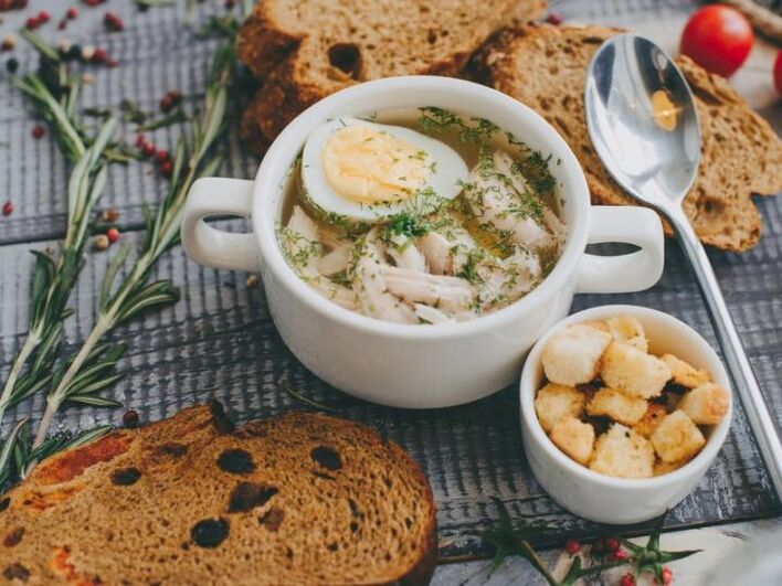chicken soup with egg for protein diet